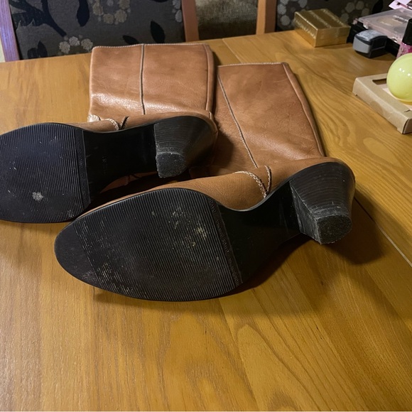 Brown Leather Davos Boots. Mid-Calf Size 8. Great Condition. - Picture 6 of 6